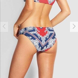 Seafolly - bandana bay hipster bikini pant - chilli reversible US 6